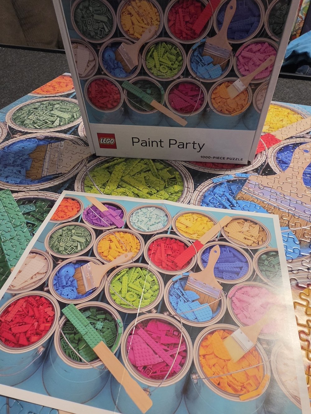Lego Paint Party Puzzle - Red Blue Green Yellow Pink Orange Purple